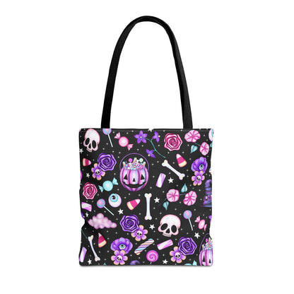 Candy Skulls & Bones Canvas Tote Bag