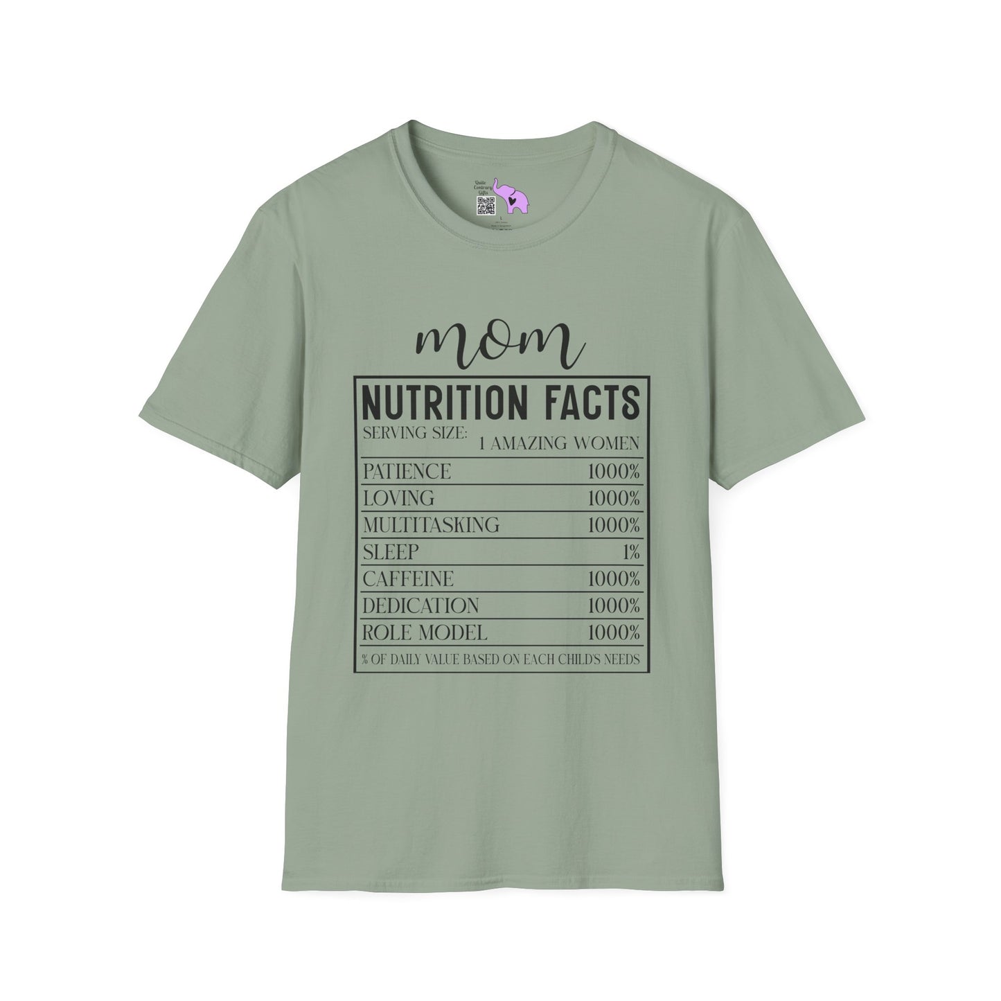 Mom Nutrition Facts Adult T-shirt