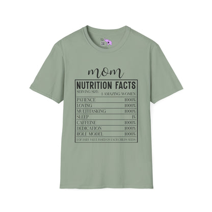 Mom Nutrition Facts Adult T-shirt