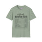 Mom Nutrition Facts Adult T-shirt