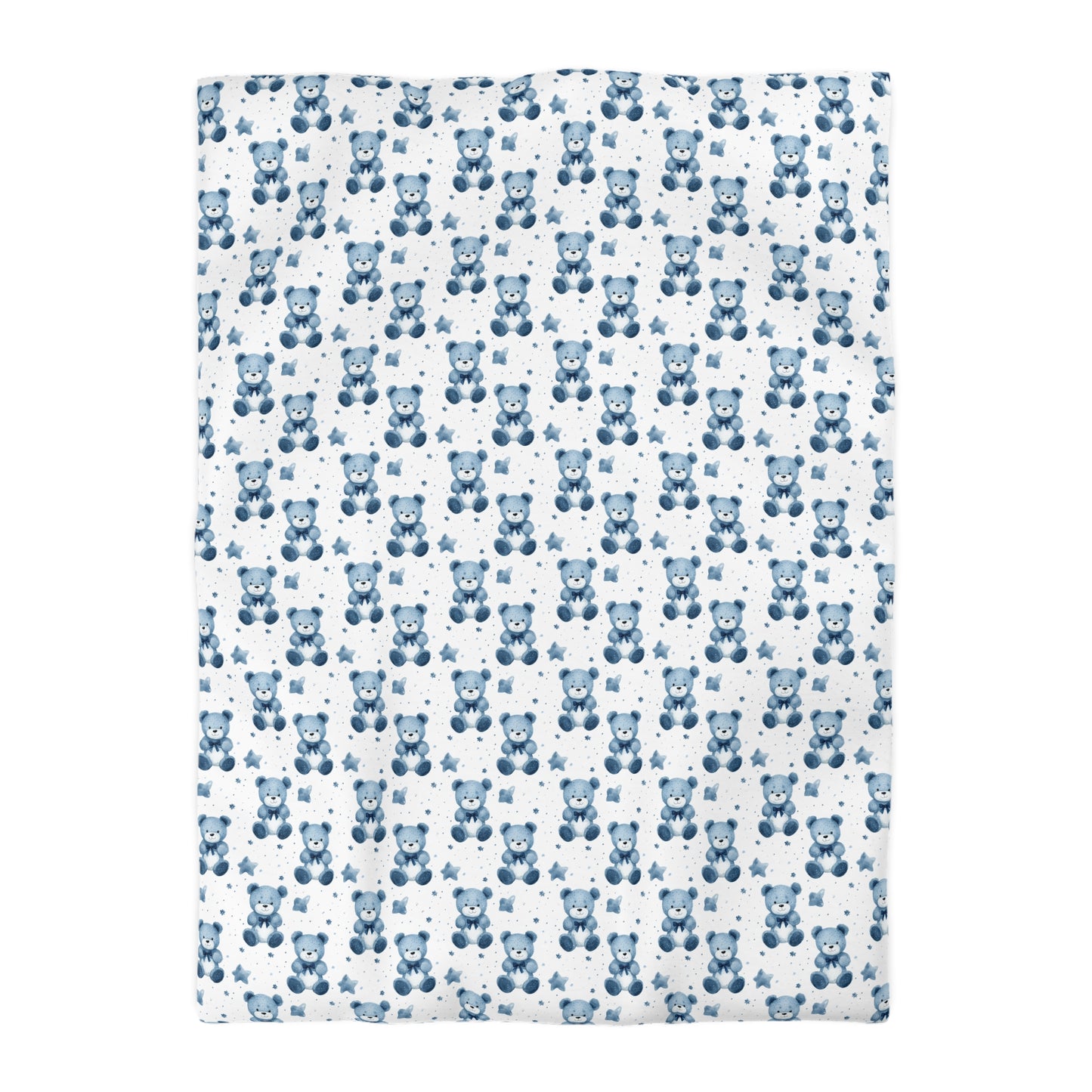 Blue Bear Hugs Microfiber Duvet Cover