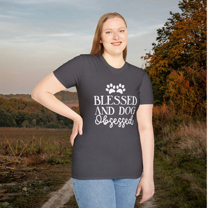 Blessed And Dog Obsessed Adult T-shirt