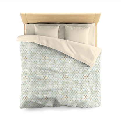 Faded Correspondence Microfiber Duvet Cover