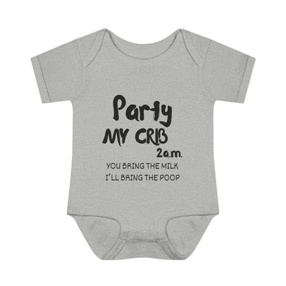 Party My Crib 2AM Infant Baby Rib Bodysuit