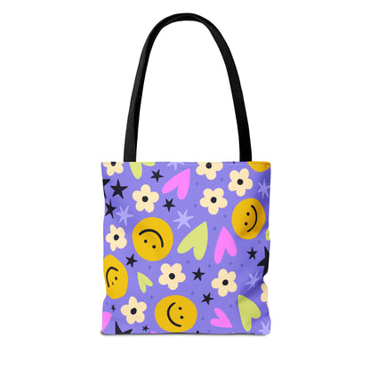Happy Little Things Canvas Tote Bag