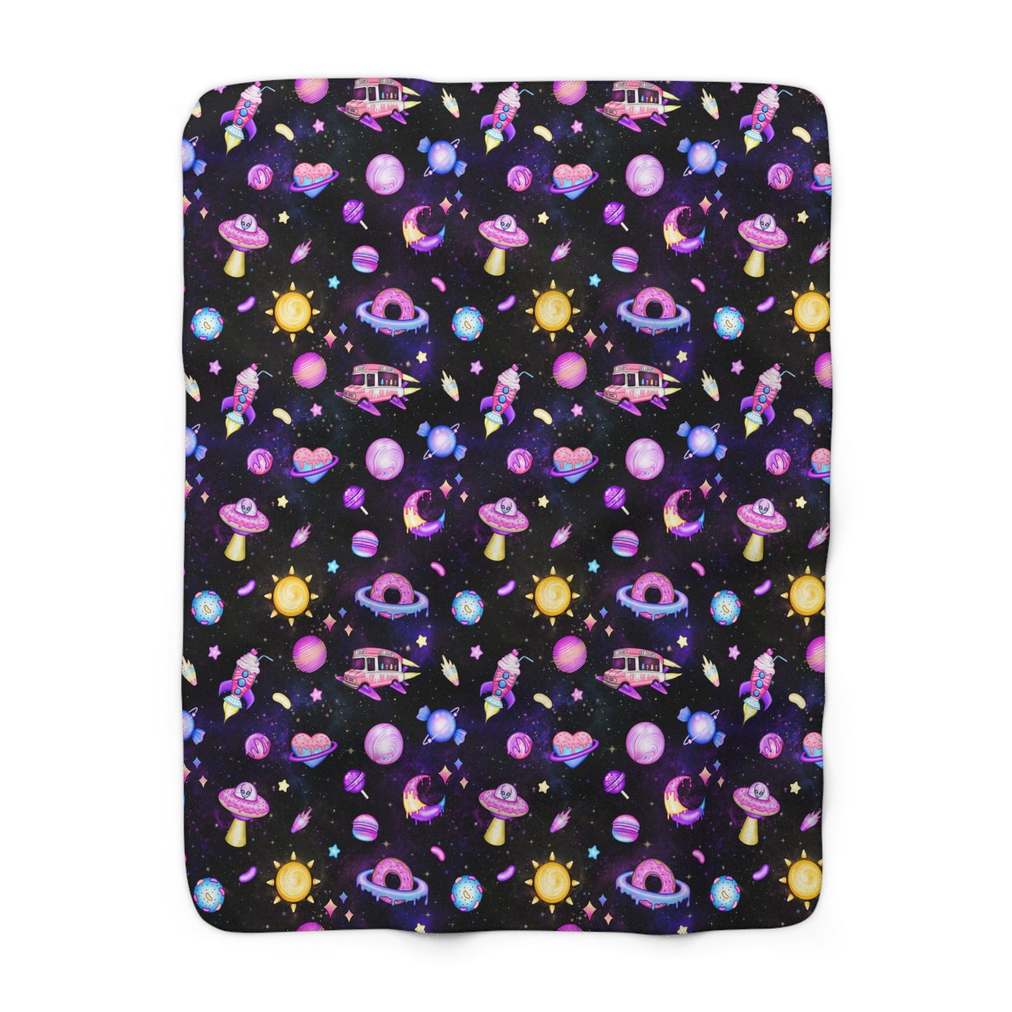 Cosmic Recess Sherpa Fleece Blanket