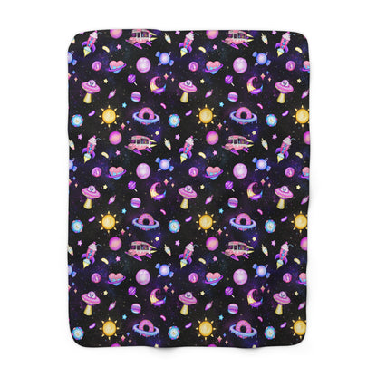 Cosmic Recess Sherpa Fleece Blanket