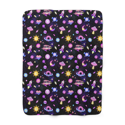 Cosmic Recess Sherpa Fleece Blanket
