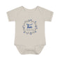 Blue Milestone Wreath Onesie-Two Months