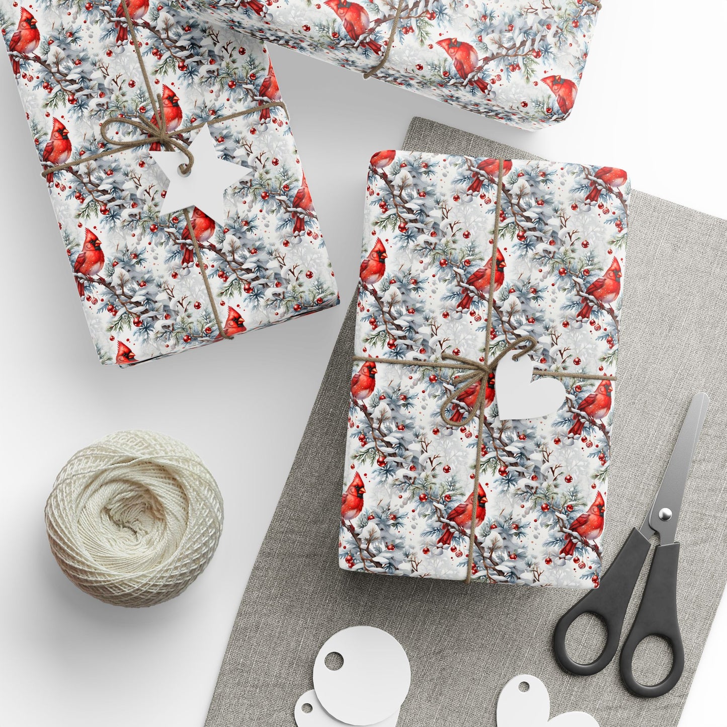 Crimson in the Snow Wrapping Paper