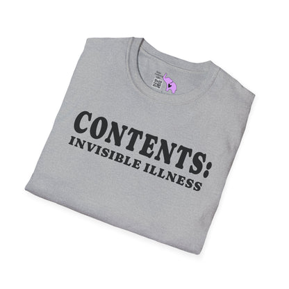 Contents: Invisible Illness Adult T-shirt