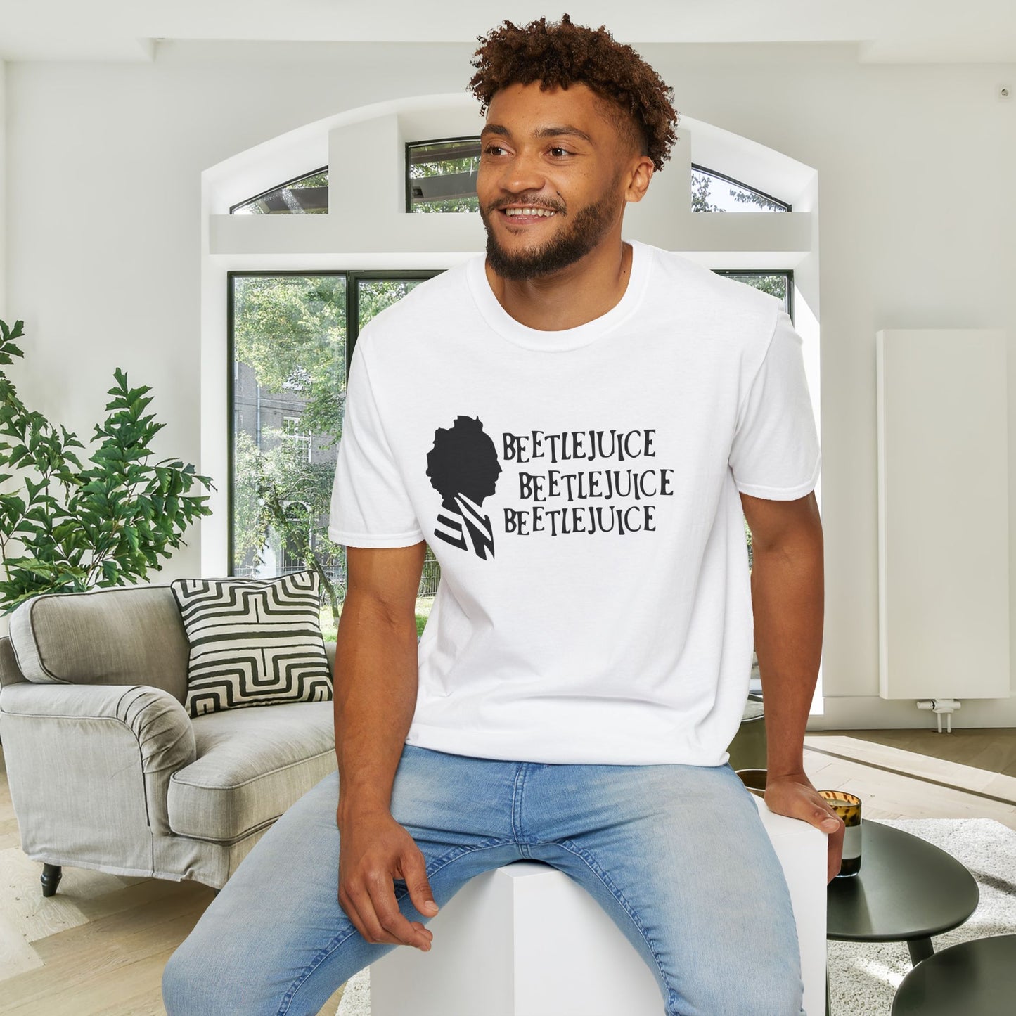 Beetlejuice Beetlejuice Beetlejuice Adult T-shirt