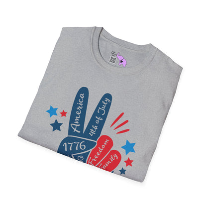 Patriotic Peace Adult T-shirt