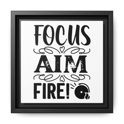 Focus Aim Fire Canvas Bathroom Art