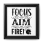 Focus Aim Fire Canvas Bathroom Art