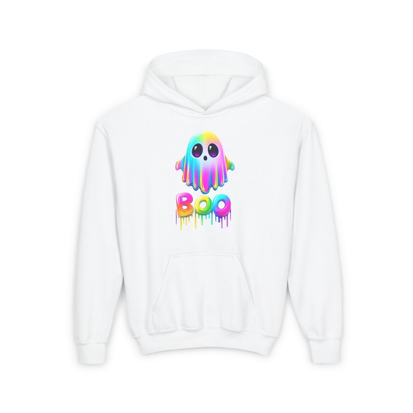 Neon Ghostly Boo Youth Heavy Blend Hoodie