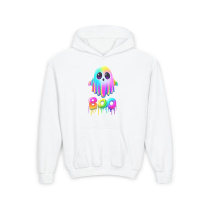 Neon Ghostly Boo Youth Heavy Blend Hoodie