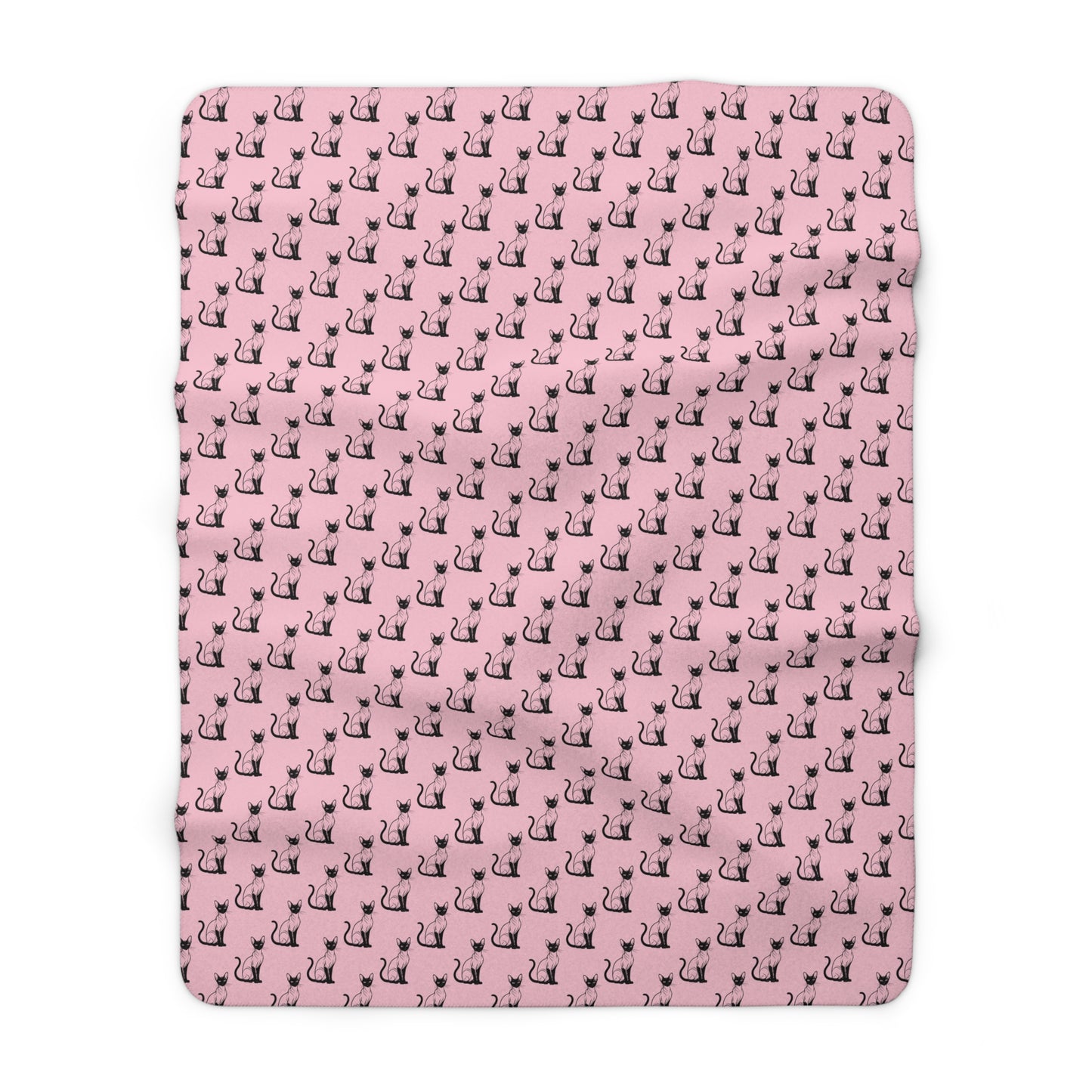 Siamese Charm – Pink Whisper Fleece Blanket