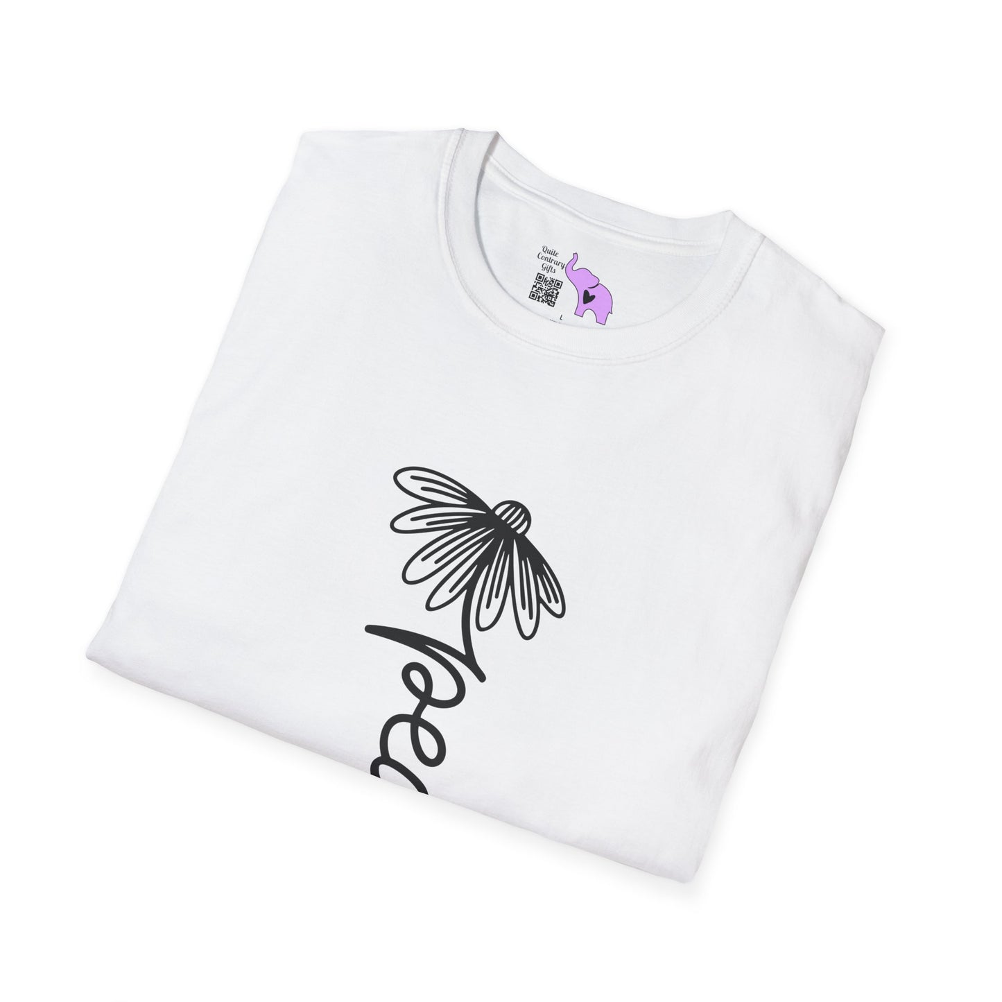 Peace (Vertical, Floral) Adult T-shirt