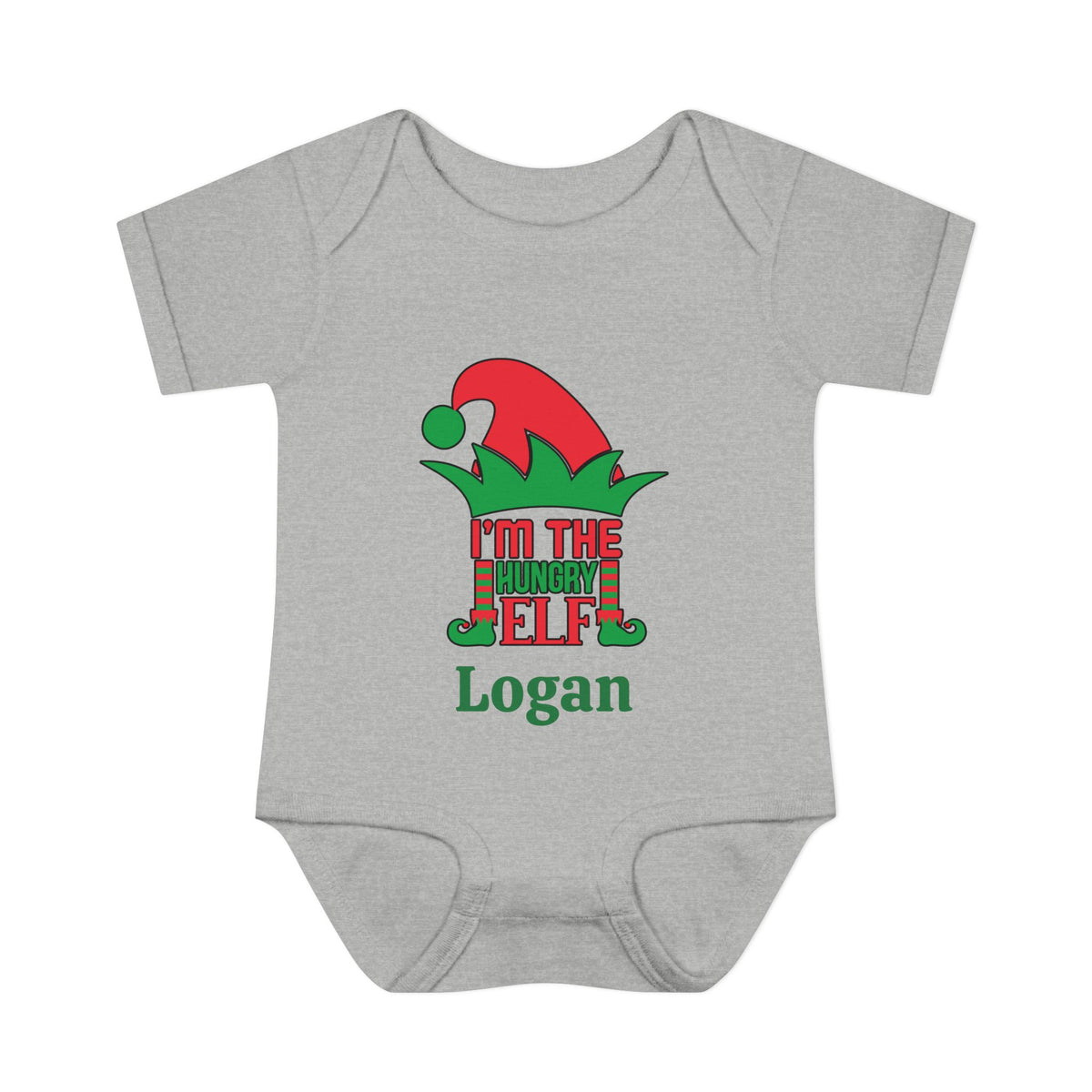 I'm The Hungry Elf Personalized Infant Baby Rib Bodysuit
