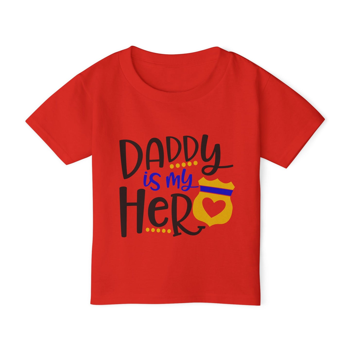 Daddy Is My Hero (Law Enforcement) Heavy Cotton™ Toddler T-shirt