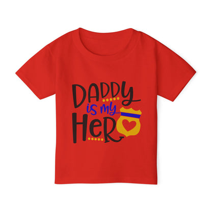 Daddy Is My Hero (Law Enforcement) Heavy Cotton™ Toddler T-shirt