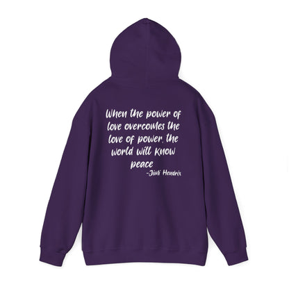 ""When the Power of Love Overcomes the Love of Power, the World Will Know Peace Heavy Blend™ Hooded Sweatshirt