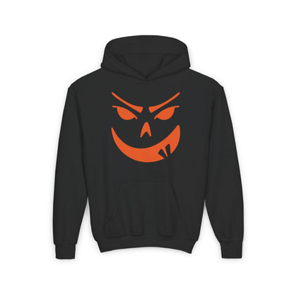Goofy Grin Jack-O-Lantern Youth Heavy Blend Hoodie