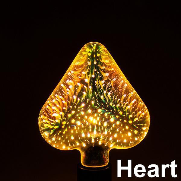 LED Firework Light Bulb Bottle Heart Holiday Lights Novelty Christmas Lamp