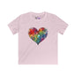 Color Burst Heart Youth Softstyle Tee