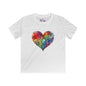 Color Burst Heart Youth Softstyle Tee