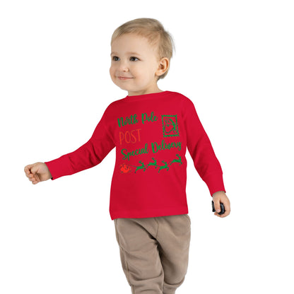 North Pole Post Special Delivery Toddler Long Sleeve Tee