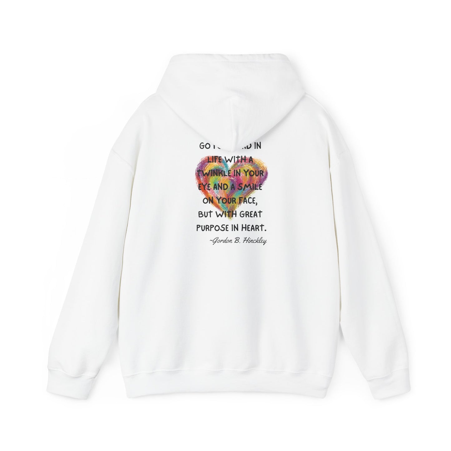 Go With Purpose In Heart Heavy Blend™ Hooded Sweatshirt