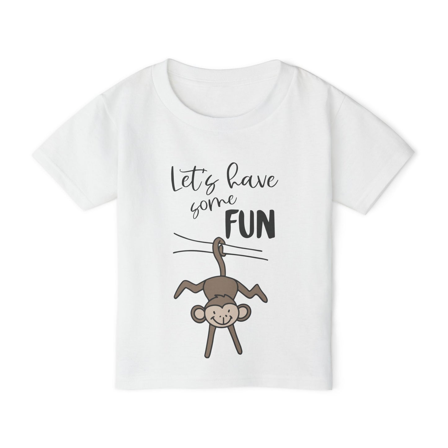 Let's Have Some Fun (Monkey) Heavy Cotton™ Toddler T-shirt