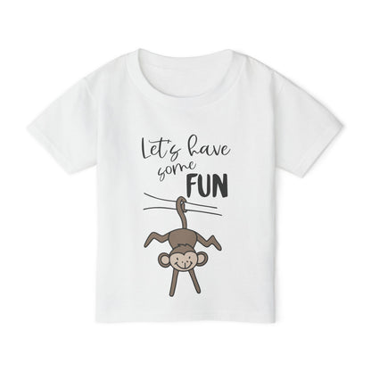 Let's Have Some Fun (Monkey) Heavy Cotton™ Toddler T-shirt