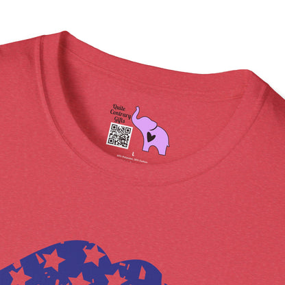 American Mama (Grunge Lips) Adult T-shirt