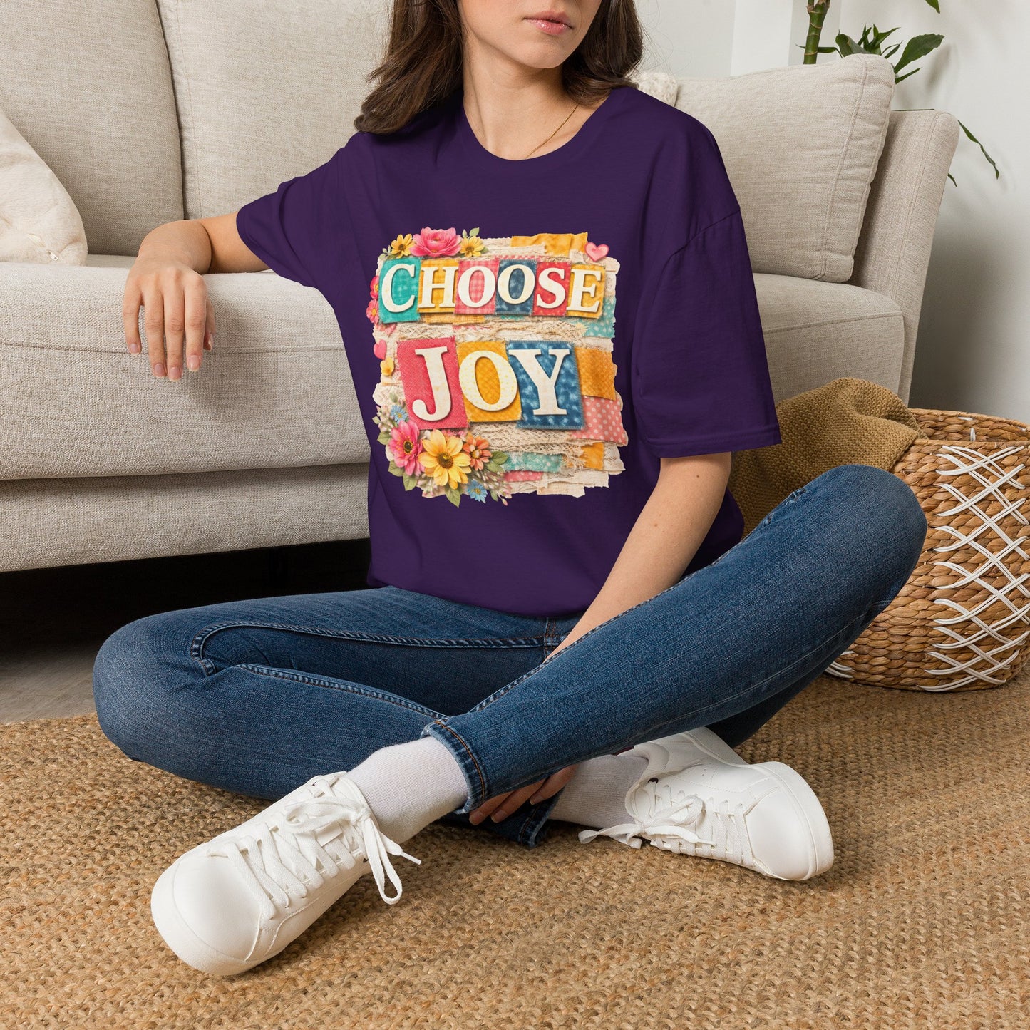 Choose Joy (Lace Collage) Adult T-shirt