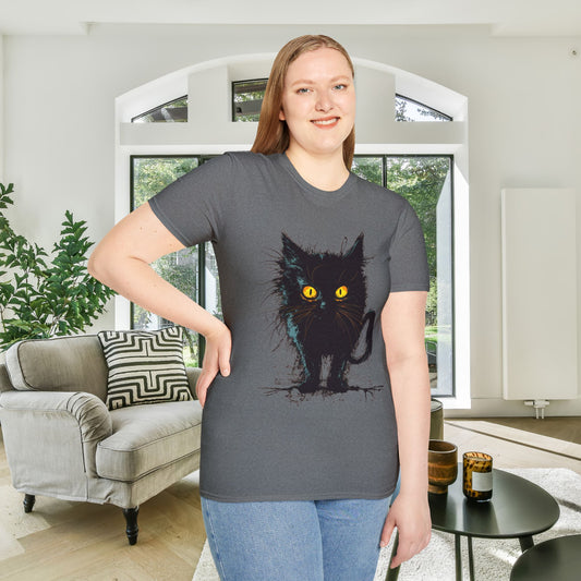 Black Kitten Adult T-shirt