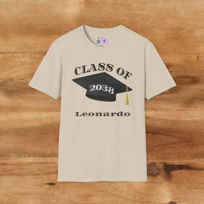 Class of 2038 Unisex Tshirt for 2026/27 First Grader (Style 2)