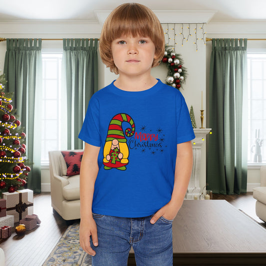 Merry Christmas Girl Gnome Heavy Cotton™ Toddler T-shirt