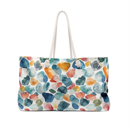 Watercolor Pebble Terrazzo Weekender Bag