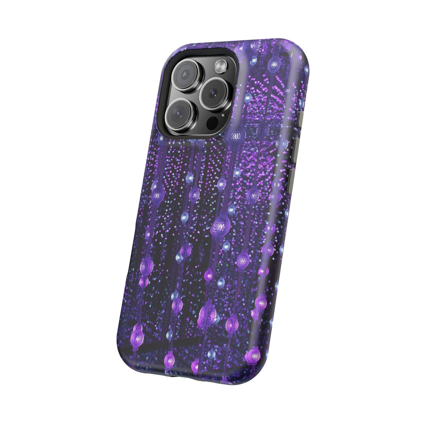 Purple Raindrops MagSafe® Compatible Tough Case for iPhone