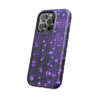 Purple Raindrops MagSafe® Compatible Tough Case for iPhone