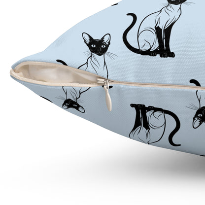 Siamese Charm – Ocean Breeze Throw Pillow