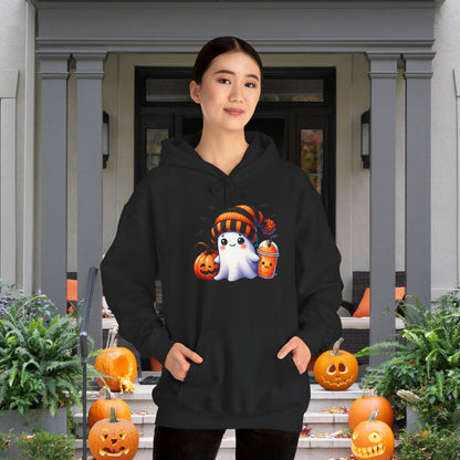 Cute Ghost and Pumpkins Heavy Blend™ Hooded Sweatshirt