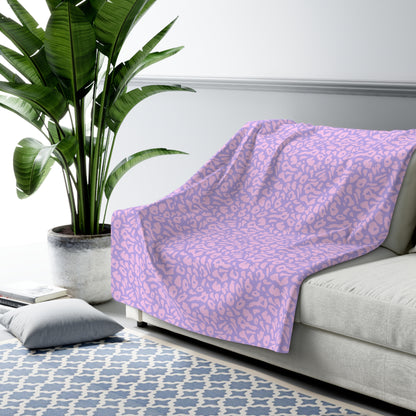 Pink & Purple Cheetah Print Sherpa Fleece Blanket