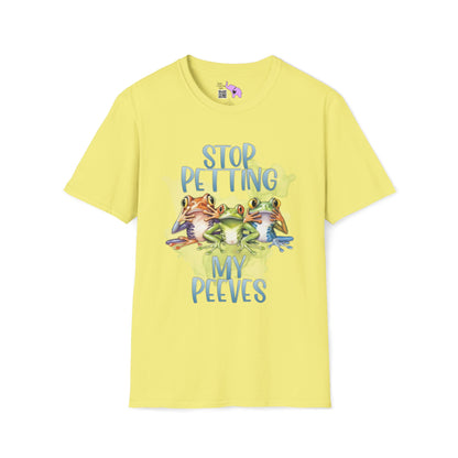 Stop Petting My Peeves (Frogs) Adult T-shirt