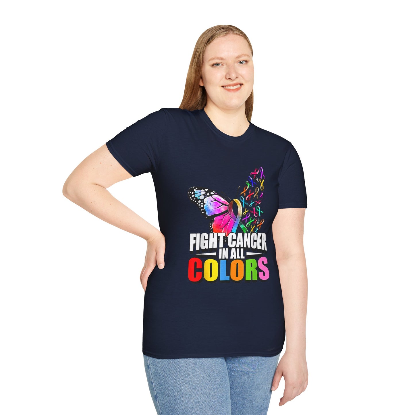 Butterfly Fight Cancer in All Colors 10 T-shirt