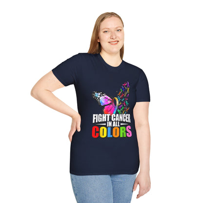 Butterfly Fight Cancer in All Colors 10 T-shirt