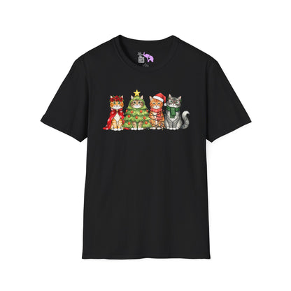 Purrfectly Festive Adult T-shirt